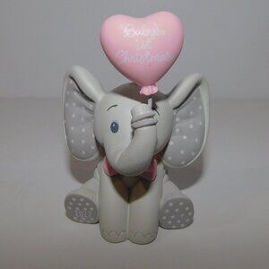 2022 Hallmark Baby Girl 1st First Christmas Elephant Pink Heart Balloon Ornament